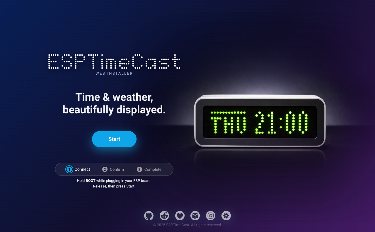 ESPTimeCast Web Installer