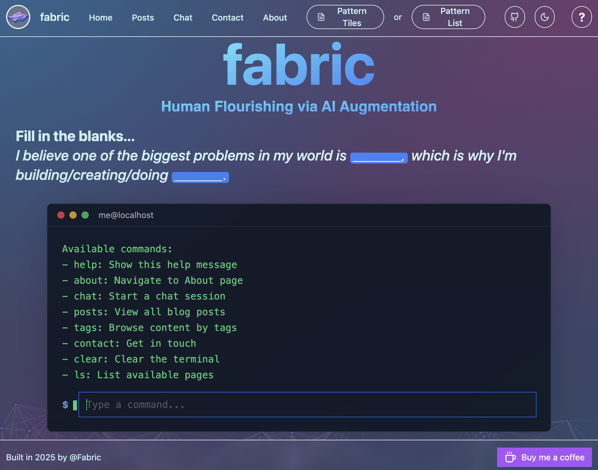 Fabric Web App Preview