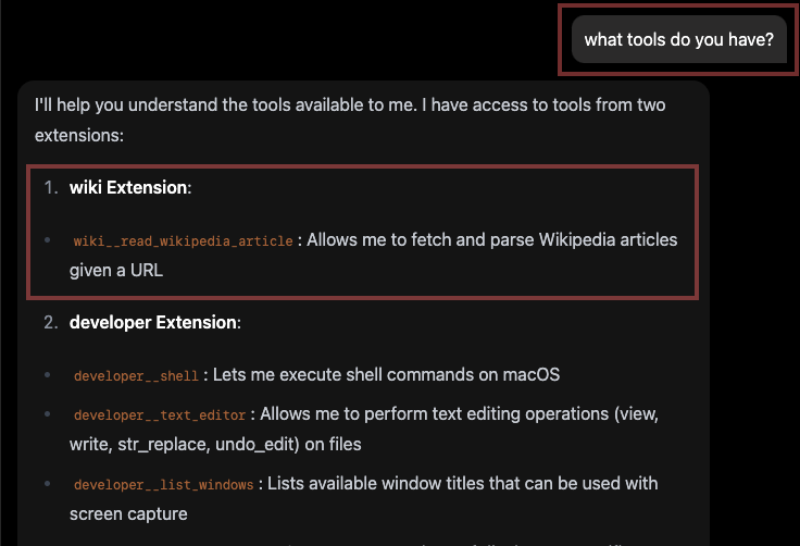 Custom Extension Tools
