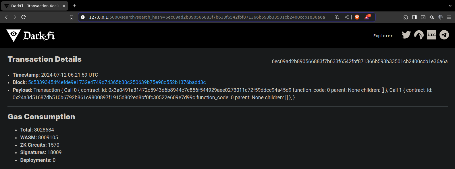Transaction Details Example