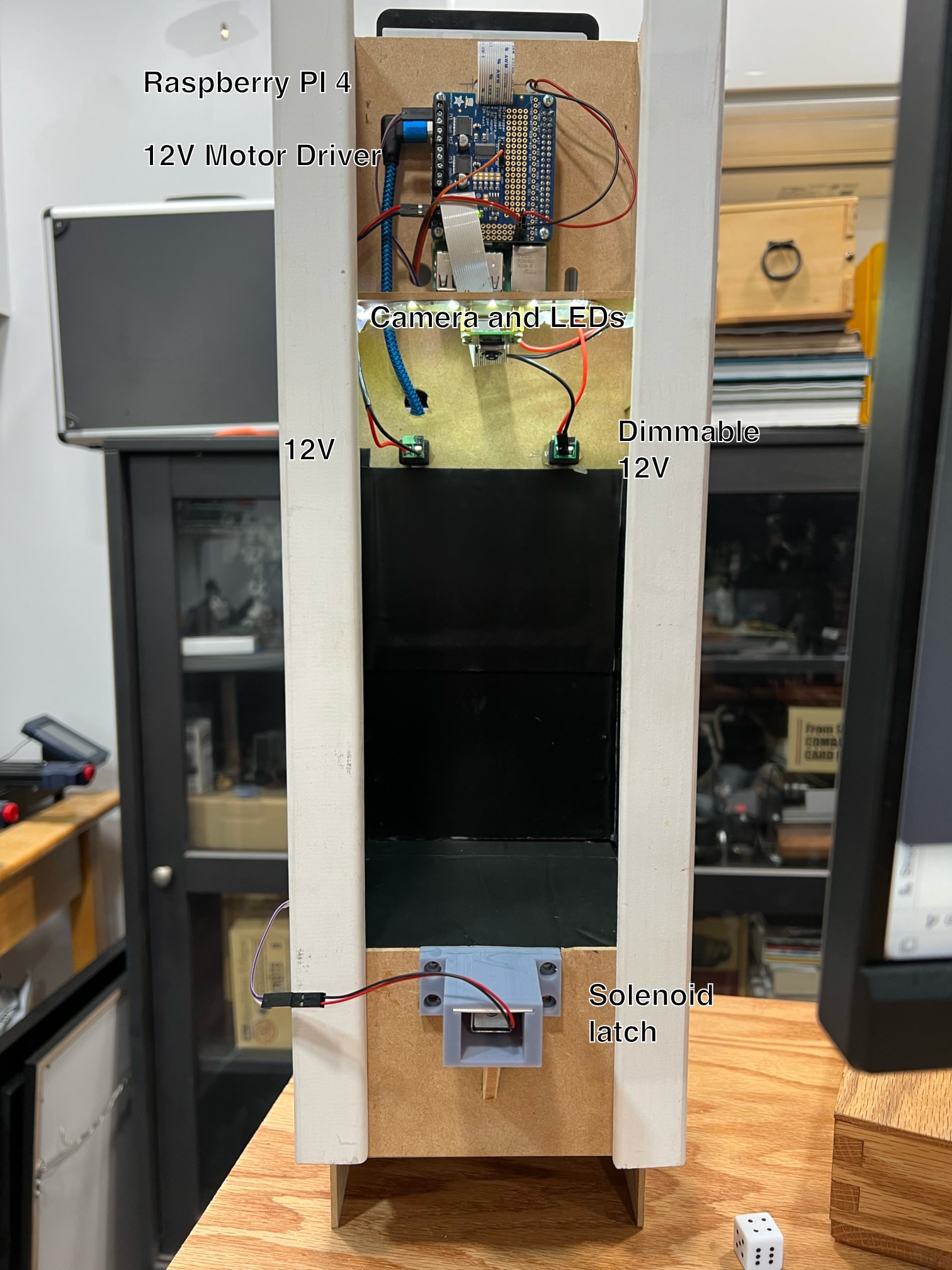 The dice tower in all its beauty