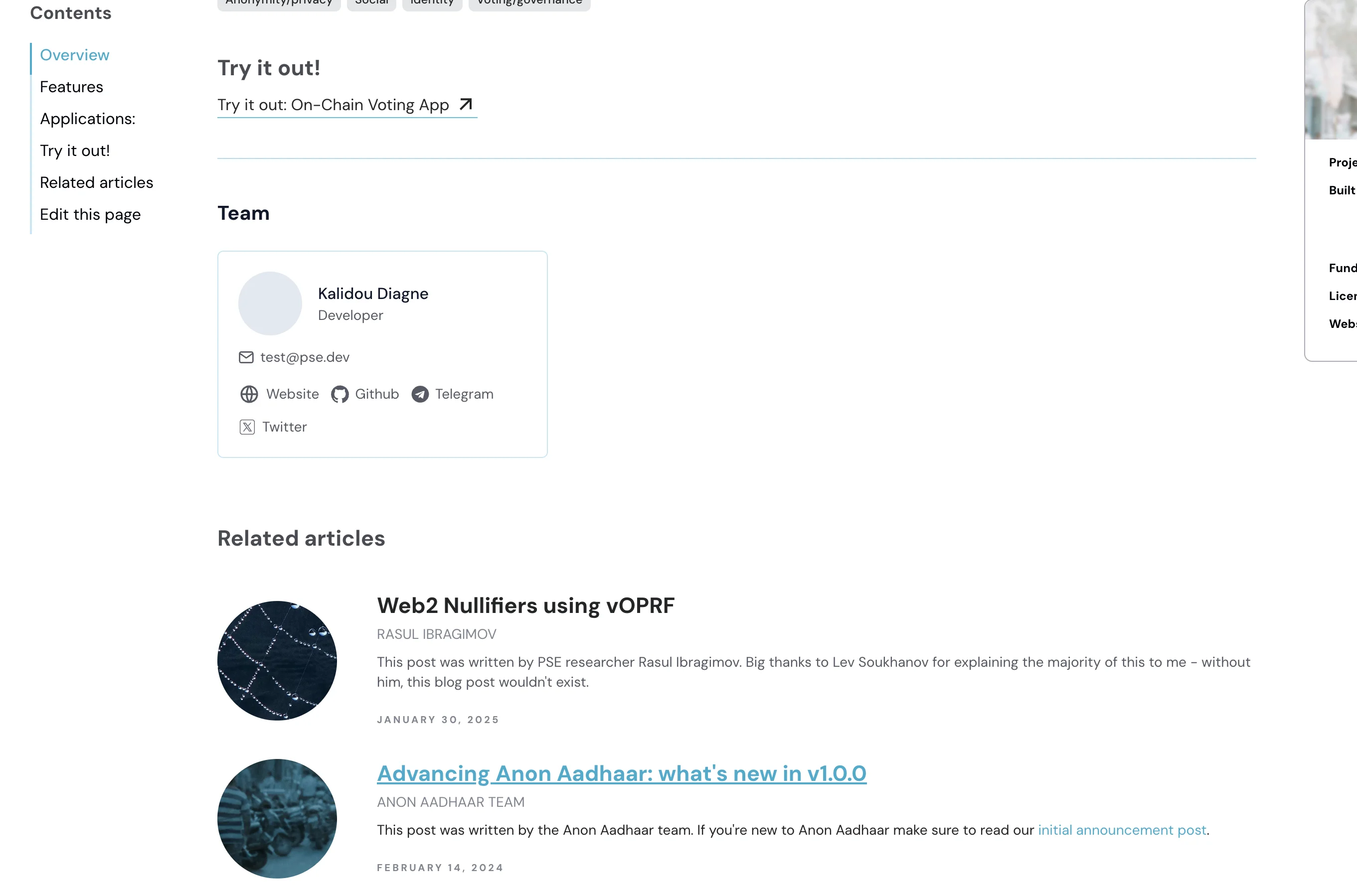 Project Team Members