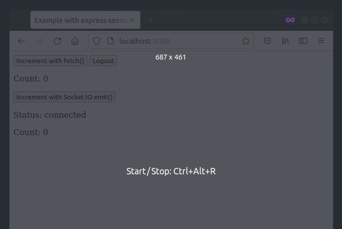 Video of the example